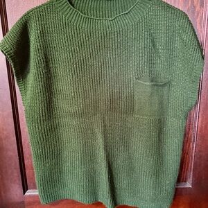 Elegant Green Crew Neck Sweater